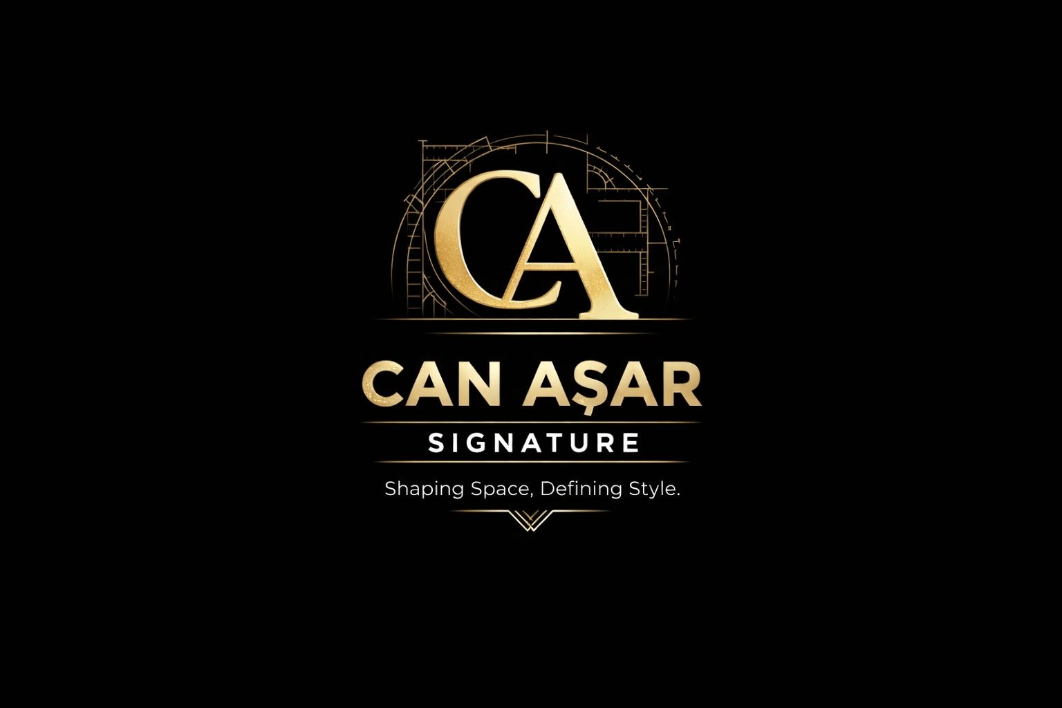 Can Aşar Signature logo — koyu varyasyon